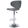 Tabourets de bar lot de 2 gris similicuir 