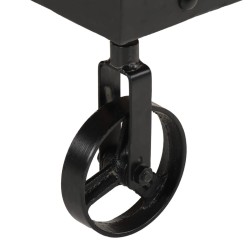 Table basse roulettes bois de récupération massif 100x55x26 cm 
