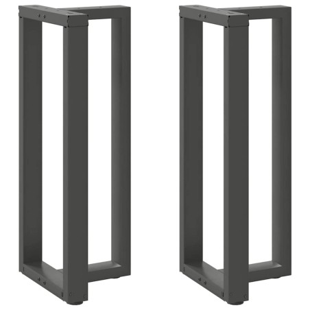 Pieds de table de bar en T, 2 pièces, anthracite, 50 x 35 x (100-101) cm, acier 