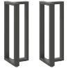 Pieds de table de bar en T, 2 pièces, anthracite, 50 x 35 x (100-101) cm, acier 