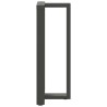 Pieds de table de bar en T, 2 pièces, anthracite, 50 x 35 x (100-101) cm, acier 