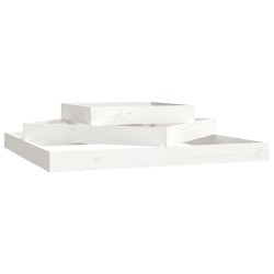 Jardinière Blanc 112x112x27 cm Bois massif de pin 