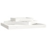 Jardinière Blanc 112x112x27 cm Bois massif de pin 