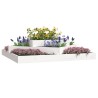 Jardinière Blanc 112x112x27 cm Bois massif de pin 