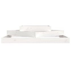 Jardinière Blanc 112x112x27 cm Bois massif de pin 