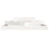 Jardinière Blanc 112x112x27 cm Bois massif de pin 