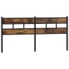 Tête de lit chêne fumé 200 cm fer et bois d'ingénierie 