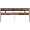 Tête de lit chêne fumé 200 cm fer et bois d'ingénierie 