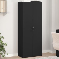 Armoire de classement noir 60x32x153 cm bois d'ingénierie 