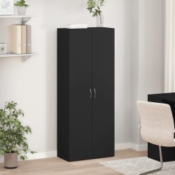 Armoire de classement noir 60x32x153 cm bois d'ingénierie 