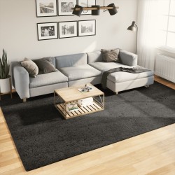 Tapis ISTAN à poils longs aspect brillant anthracite 240x340 cm 