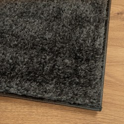 Tapis ISTAN à poils longs aspect brillant anthracite 240x340 cm 