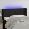 Tête de lit à LED Noir 93x16x78/88 cm Tissu 