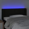 Tête de lit à LED Noir 93x16x78/88 cm Tissu 