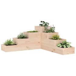 Jardinière 4 niveaux 80,5x79x36 cm bois de pin massif 