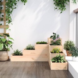 Jardinière 4 niveaux 80,5x79x36 cm bois de pin massif 
