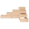 Jardinière 4 niveaux 80,5x79x36 cm bois de pin massif 