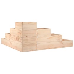 Jardinière 4 niveaux 80,5x79x36 cm bois de pin massif 