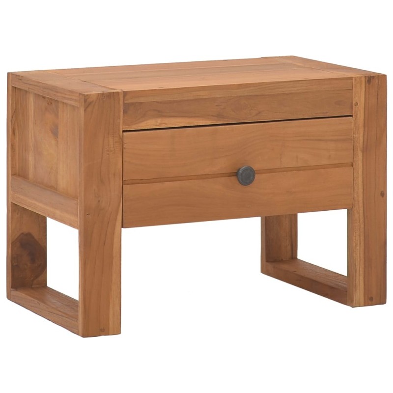 Table de chevet 50x30x35 cm Bois de teck solide 