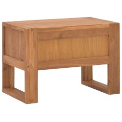 Table de chevet 50x30x35 cm Bois de teck solide 