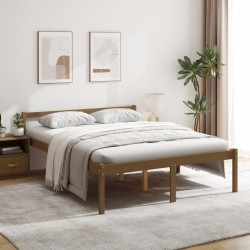 Lit pour personne âgée sans matelas 150x200 cm bois pin massif 