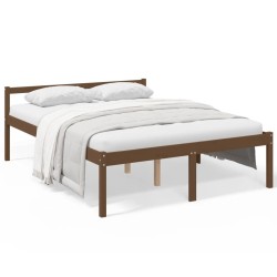 Lit pour personne âgée sans matelas 150x200 cm bois pin massif 