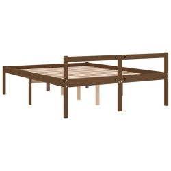 Lit pour personne âgée sans matelas 150x200 cm bois pin massif 