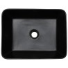 Vasque à poser noir/bleu rectangulaire 46x35,5x13 cm céramique 