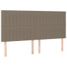 Têtes de lit 4 pcs Taupe 90x5x78/88 cm Tissu 