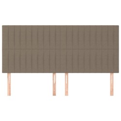 Têtes de lit 4 pcs Taupe 90x5x78/88 cm Tissu 