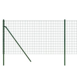 Clôture en treillis métallique vert 0,8x25 m acier galvanisé 