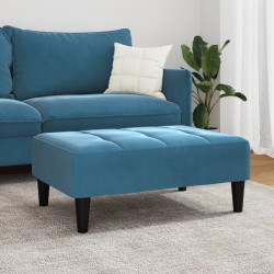 Repose-pied bleu 77x55x31 cm velours 