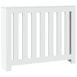Cache-radiateur blanc 104x20x82 cm bois d'ingénierie 