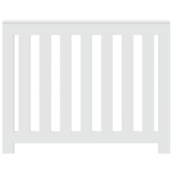 Cache-radiateur blanc 104x20x82 cm bois d'ingénierie 