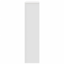Cache-radiateur blanc 104x20x82 cm bois d'ingénierie 