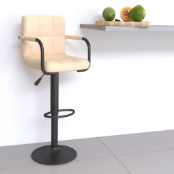 Tabouret de bar Crème Velours 