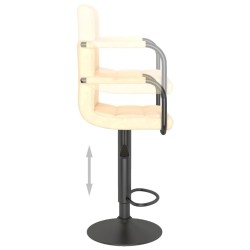 Tabouret de bar Crème Velours 