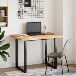Dessus de bureau non traité 80x70x4 cm bois d'acacia massif 