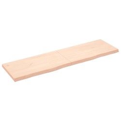 Comptoir de salle de bain 180x50x(2-6)cm bois massif non traité 