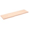 Comptoir de salle de bain 180x50x(2-6)cm bois massif non traité 
