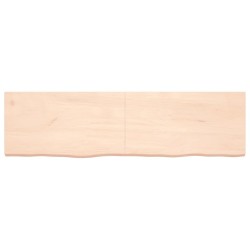 Comptoir de salle de bain 180x50x(2-6)cm bois massif non traité 