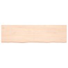 Comptoir de salle de bain 180x50x(2-6)cm bois massif non traité 
