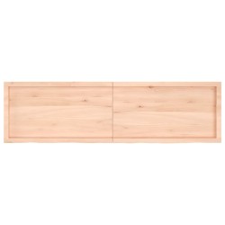 Comptoir de salle de bain 180x50x(2-6)cm bois massif non traité 
