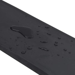 Bordure en caoutchouc de chasse-neige noir 300x15x2 cm 