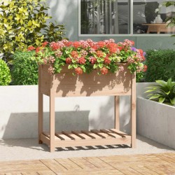 Jardinière avec étagère 82,5x54x81 cm Bois massif de pin 
