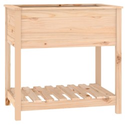Jardinière avec étagère 82,5x54x81 cm Bois massif de pin 