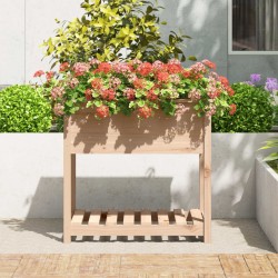 Jardinière avec étagère 82,5x54x81 cm Bois massif de pin 