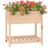 Jardinière avec étagère 82,5x54x81 cm Bois massif de pin 