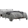Cadre de lit sans matelas chêne fumé 135x190 cm 