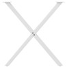 Pieds de table à manger en forme de X, 2 pièces, blanc, 80 x (72-73) cm, acier 